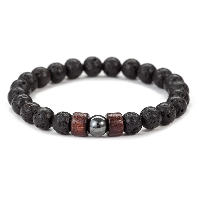 Cosmos | Bracelet Perle Tendance Nature, Équilibre et Style Authentique pour homme