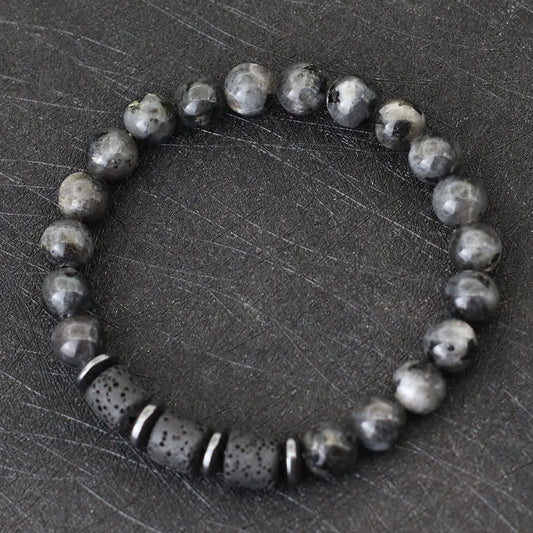 Rituel du Loup | Bracelet Perle Pierre Naturelle Élégance, Énergie et Authenticité pour homme