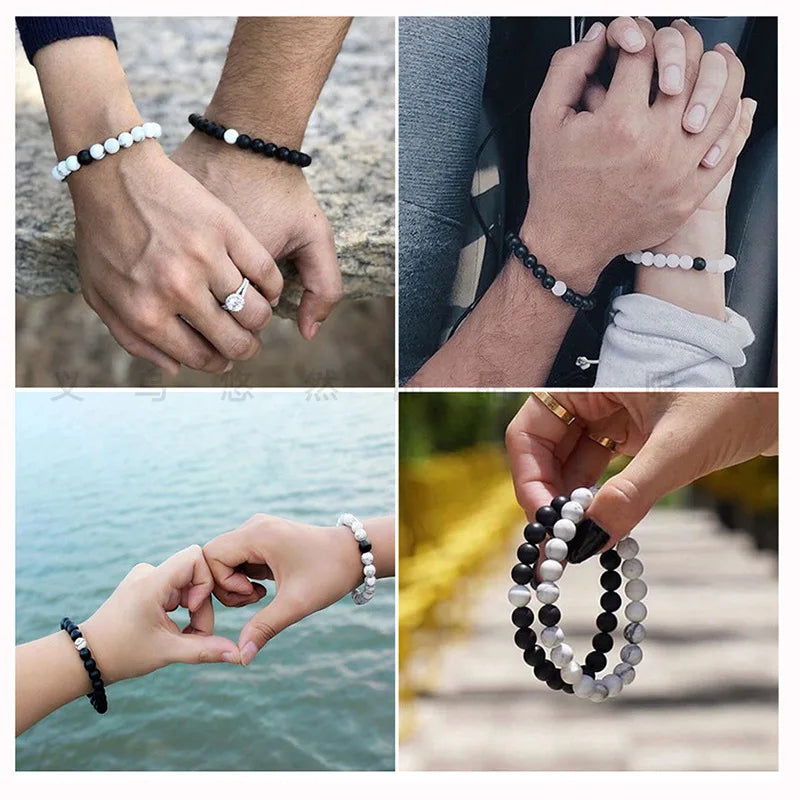 Unité | Bracelet Perle Colorée Couple/Meilleur Ami Harmonie et Lien Éternel unisexe