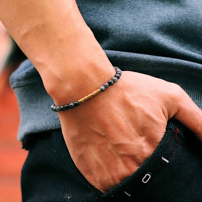 Bracelet minimaliste en pierre naturelle ♂️