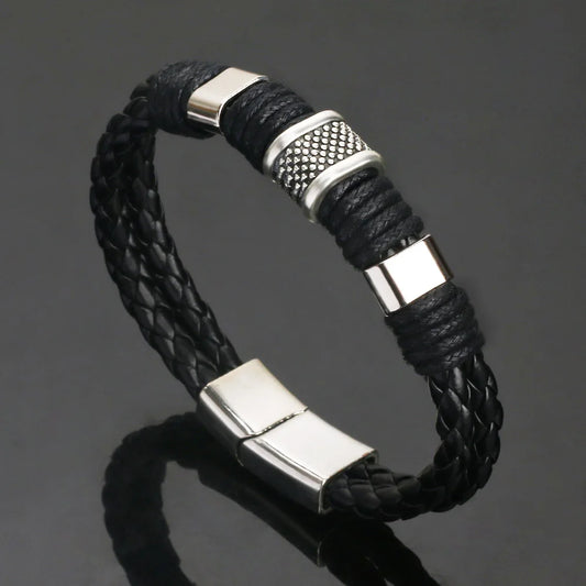 Old Sailor | Bracelet Cuir Vintage Viking Puissance, Caractère et Héritage Nordique pour homme