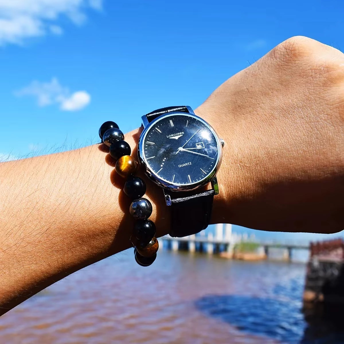 Bracelet pierre colorée ♂️