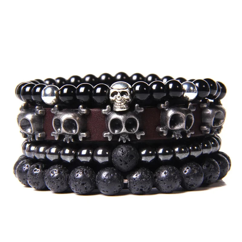 Bracelet Perle Skull