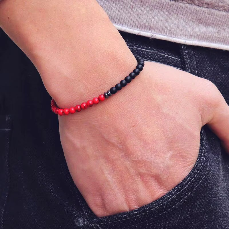 Bracelet minimaliste pierre naturelle ♂️