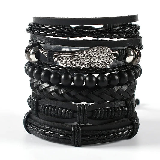 Black Unit | Bracelet Vintage Cuir Style Rock & Attitude Rebelle Homme