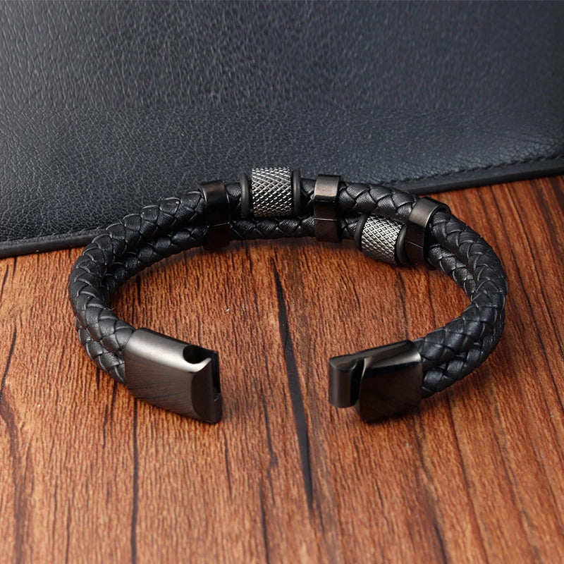Serment du Nord | Bracelet Cuir Élégance, Robustesse, Style Authentique pour homme