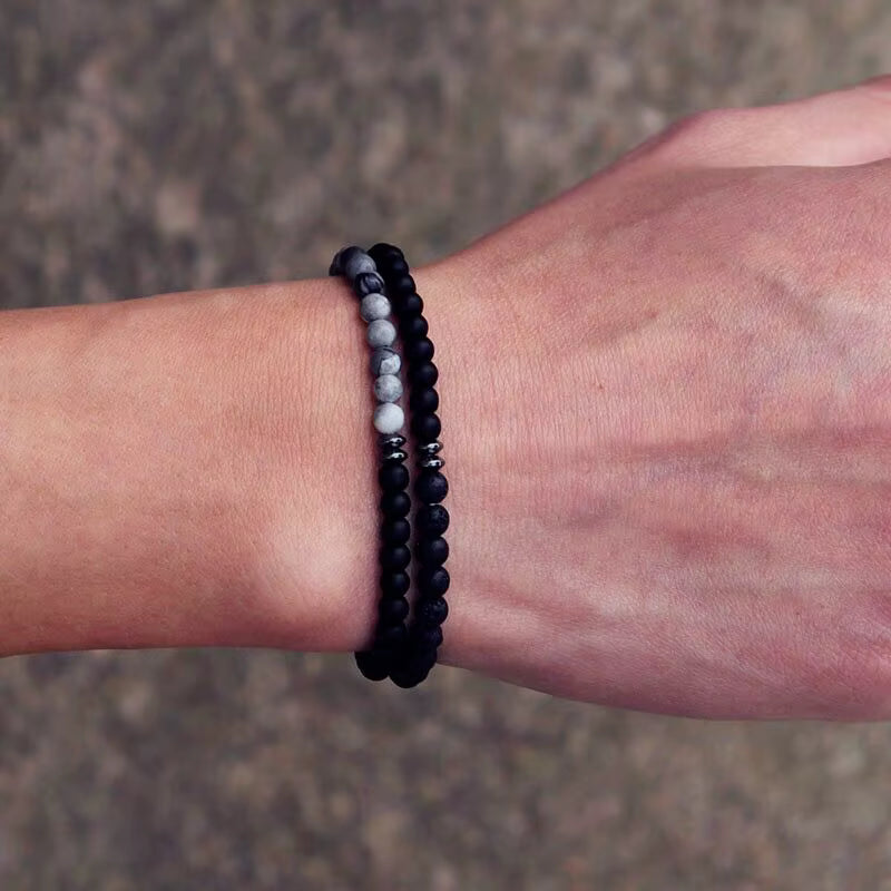 Bracelet minimaliste pierre naturelle ♂️