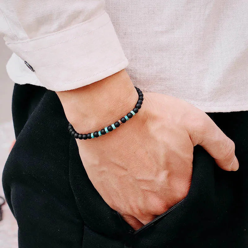 Bracelet minimaliste pierre naturelle tendance ♂️