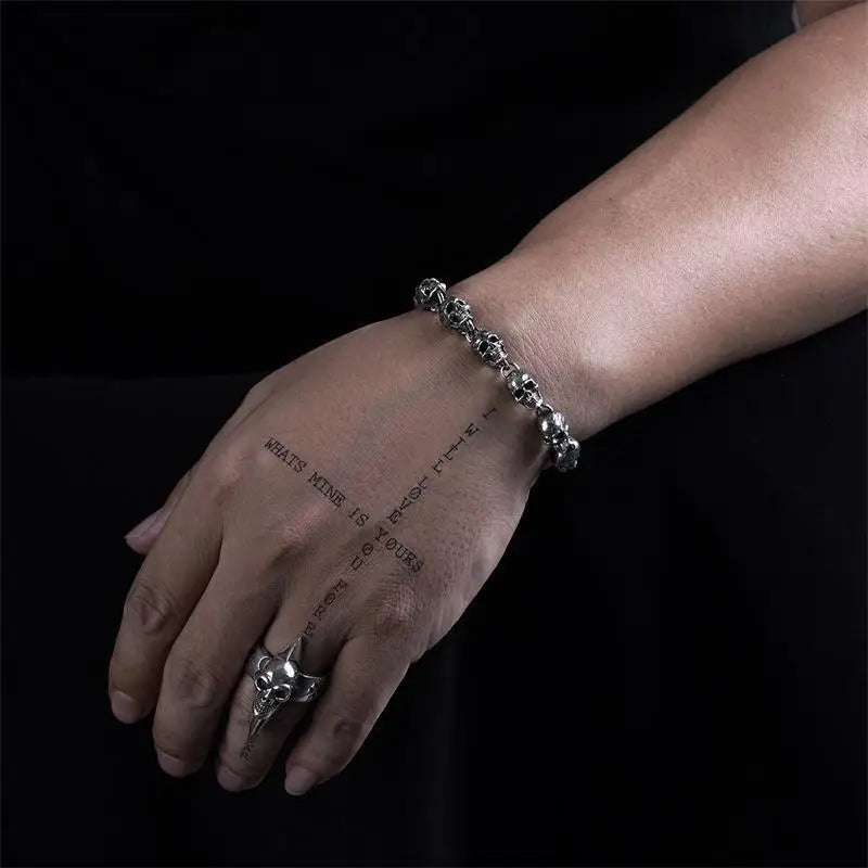 Bracelet moto tête de mort ♂️