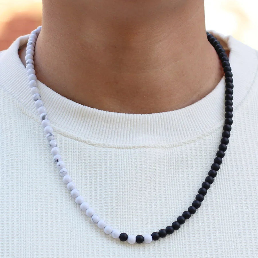 Collier tendance bicolore ♂️
