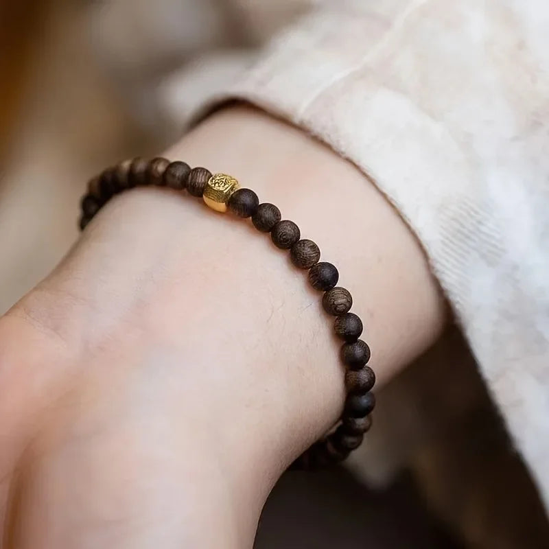 Bracelet minimaliste perles de bois ♀️