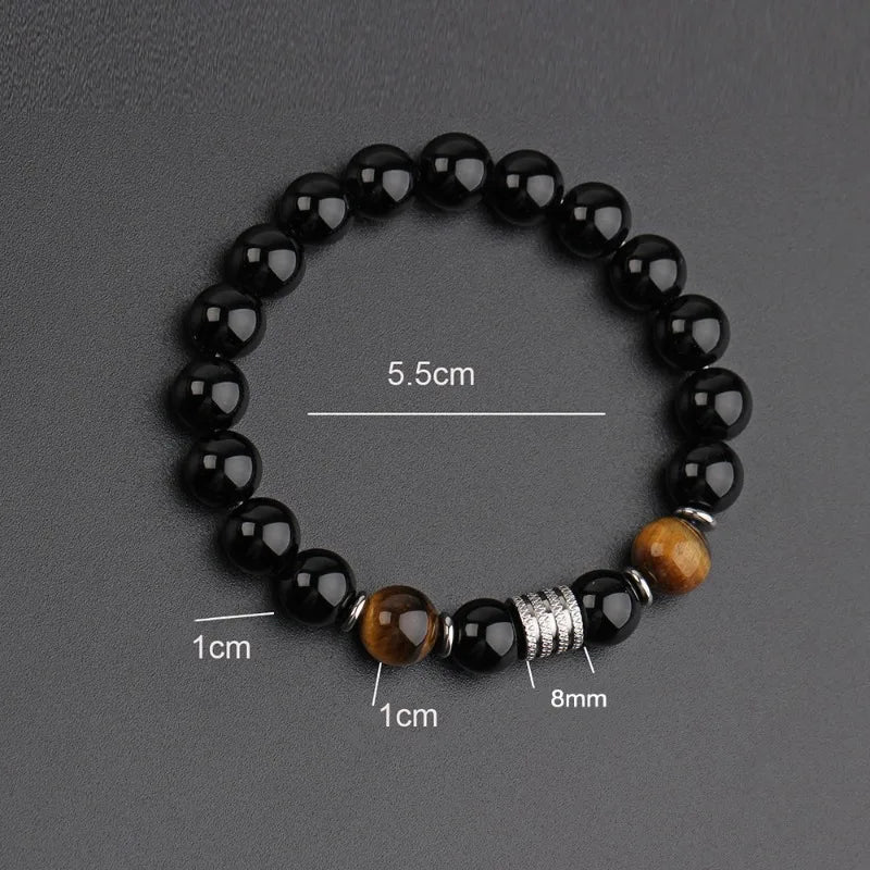 Lave du Nord | Bracelet Perle Tendance Élégance et Force Intérieure pour homme
