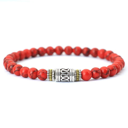 Bracelet pierre naturelle et rune tibétain ♂️
