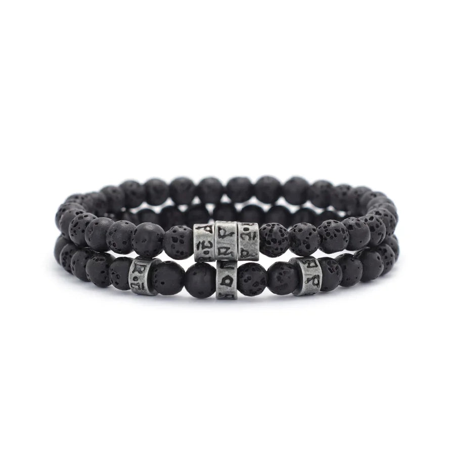 Bracelet lettre mystiques et runes ♂️