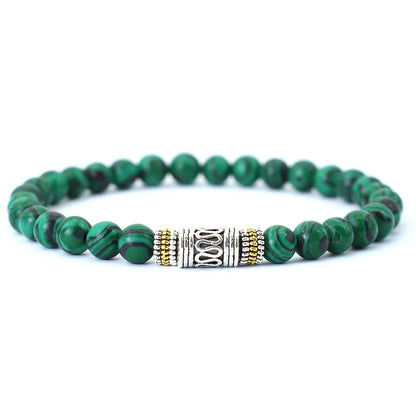 Bracelet pierre naturelle et rune tibétain ♂️