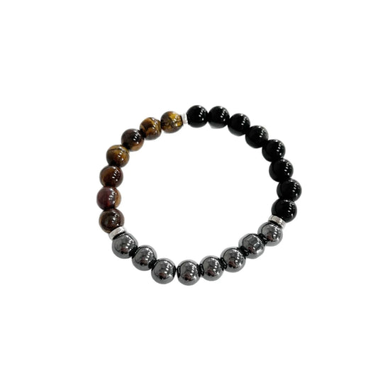 Algiz | Bracelet Perle Triple Protection Melting Énergie, Confiance et Élégance Authentique pour homme