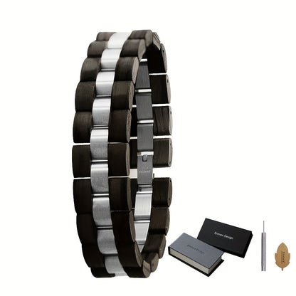 Rootline | Bracelet Bois et Acier Inoxydable – Style Punk Élégant & Authentique pour homme