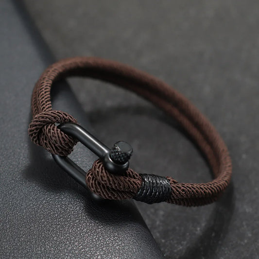 Bracelet en cordon chaîne ♂️