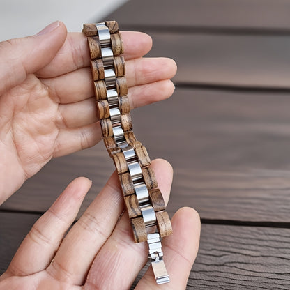 Rootline | Bracelet Bois et Acier Inoxydable – Style Punk Élégant & Authentique pour homme