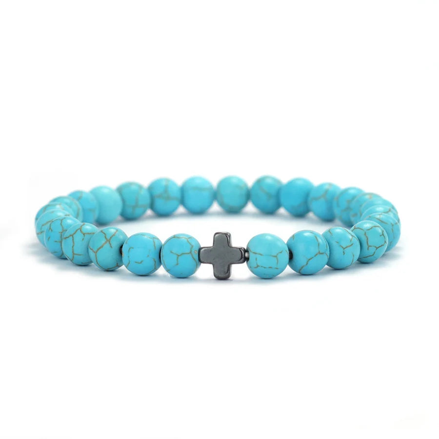 Mani | Bracelet Perle Rune de Croix Force, Énergie et Symbolisme Viking pour homme