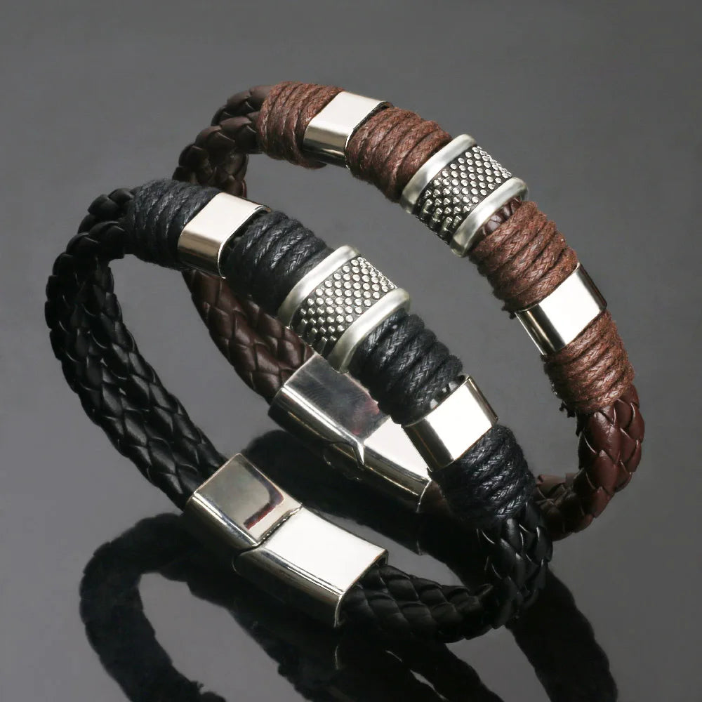 Bracelet Cuir Vintage Viking
