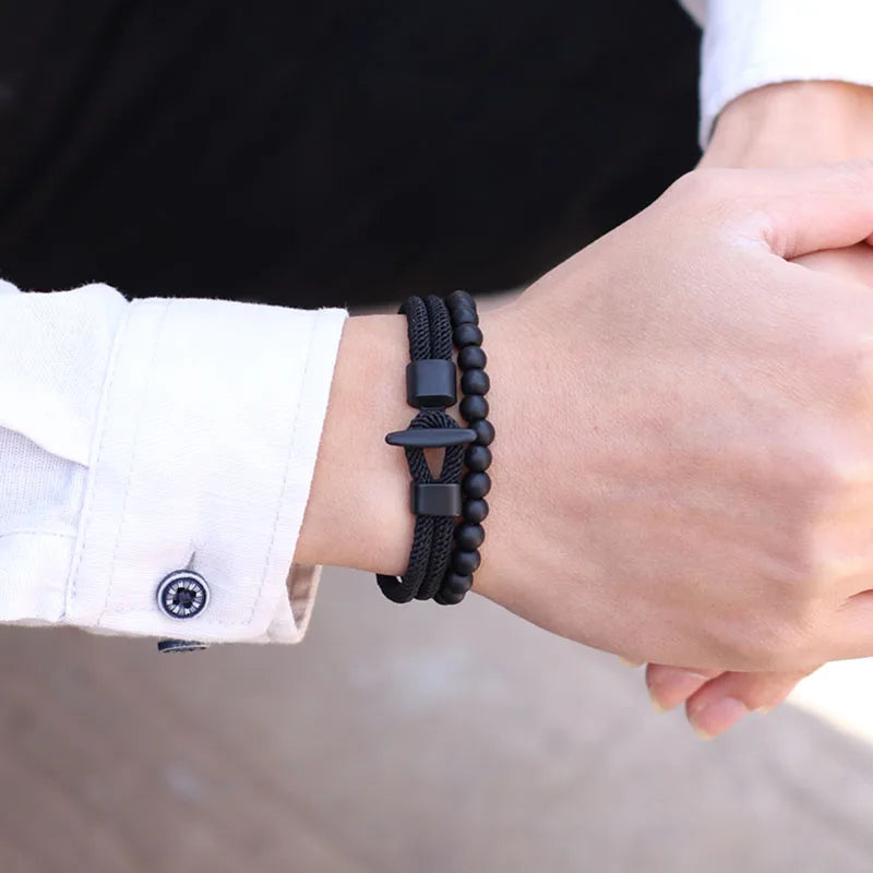 Bracelet Perle Duo Corde 001