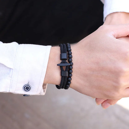 Bracelet Perle Duo Corde 001