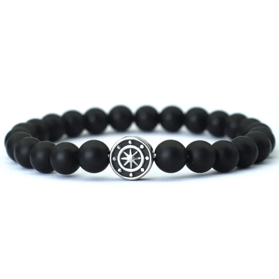 Bracelet Perle Rune Boussole Viking