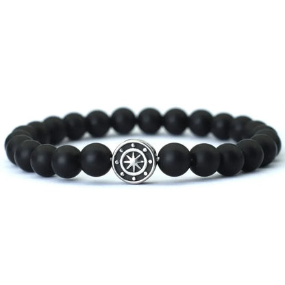 Bracelet Perle Rune Boussole Viking