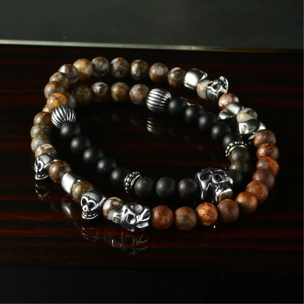 Bracelet Perle Skull Punk