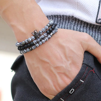 Bracelet Perle Tendance Rune Couronne