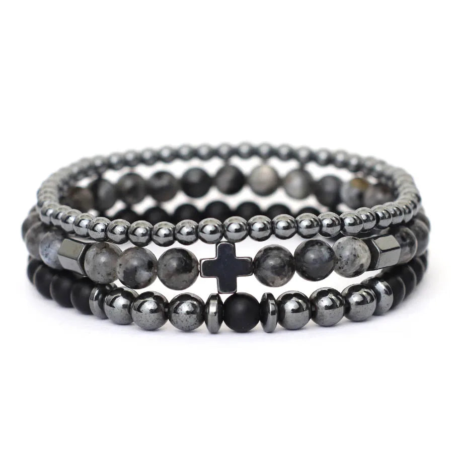 Bracelet Perle Trio Rune de Croix 