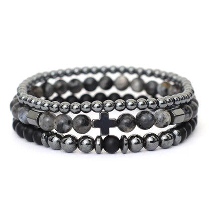 Bracelet Perle Trio Rune de Croix 