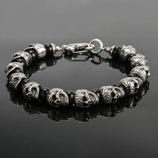 Bracelet Perle et Skull