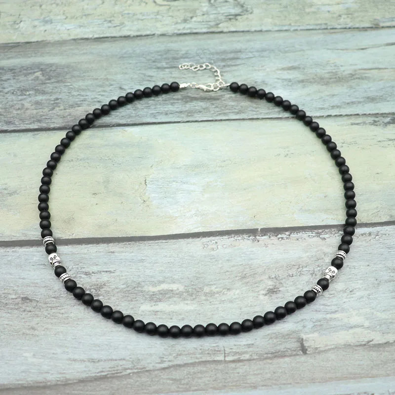 Collier Perle Tendance Skull