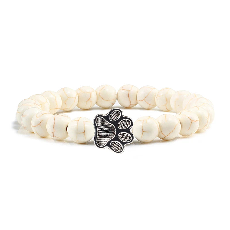 CatJ | Bracelet Perle avec Rune Chat pour les Amoureux des Chats pour femme