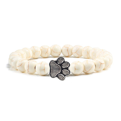 CatJ | Bracelet Perle avec Rune Chat pour les Amoureux des Chats pour femme