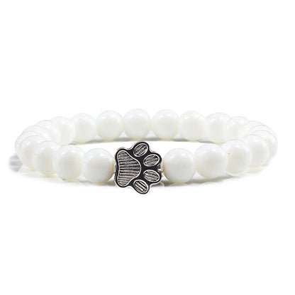 CatJ | Bracelet Perle avec Rune Chat pour les Amoureux des Chats pour femme
