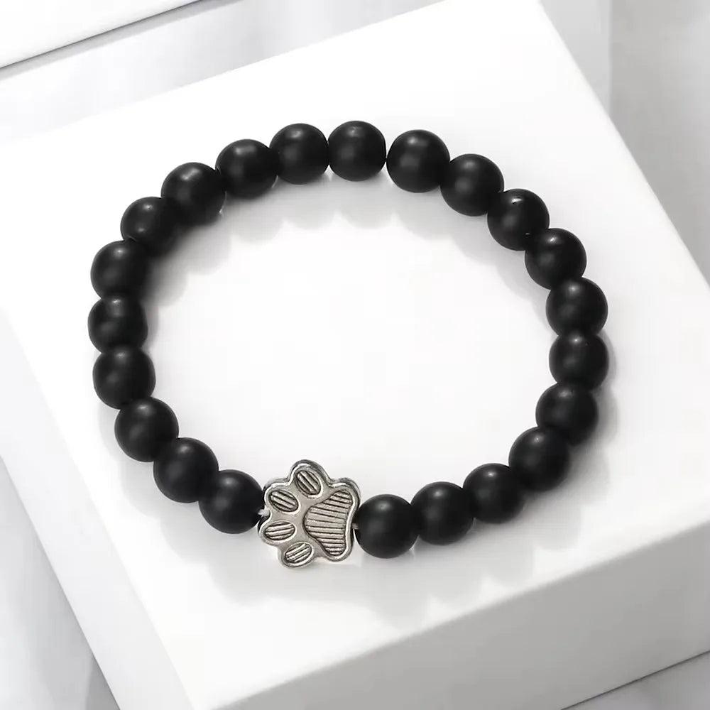 CatJ | Bracelet Perle avec Rune Chat pour les Amoureux des Chats pour femme