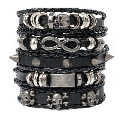 Black Unit | Bracelet Vintage Cuir Style Rock & Attitude Rebelle Homme