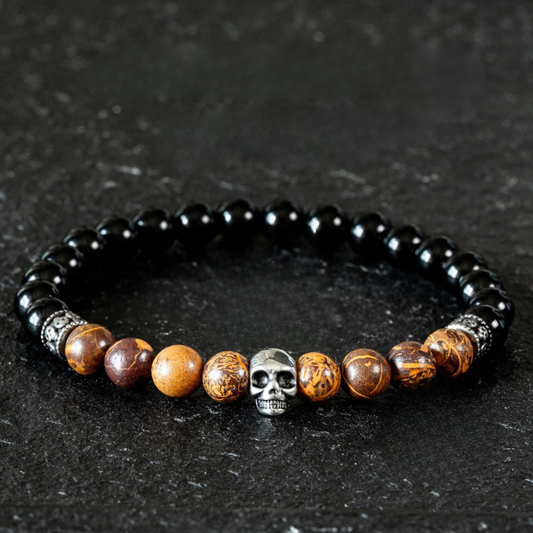 Thørn | Bracelet Perle Haute Qualité Skull Harmonie Intérieure & Force Spirituelle unisexe