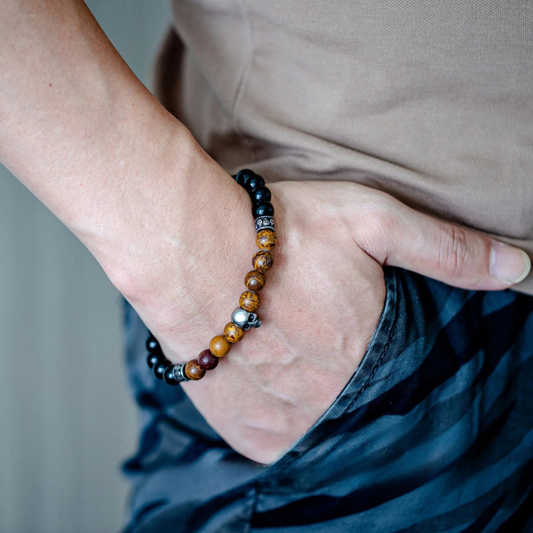 Thørn | Bracelet Perle Haute Qualité Skull Harmonie Intérieure & Force Spirituelle unisexe