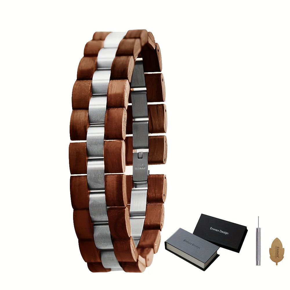 Rootline | Bracelet Bois et Acier Inoxydable – Style Punk Élégant & Authentique pour homme