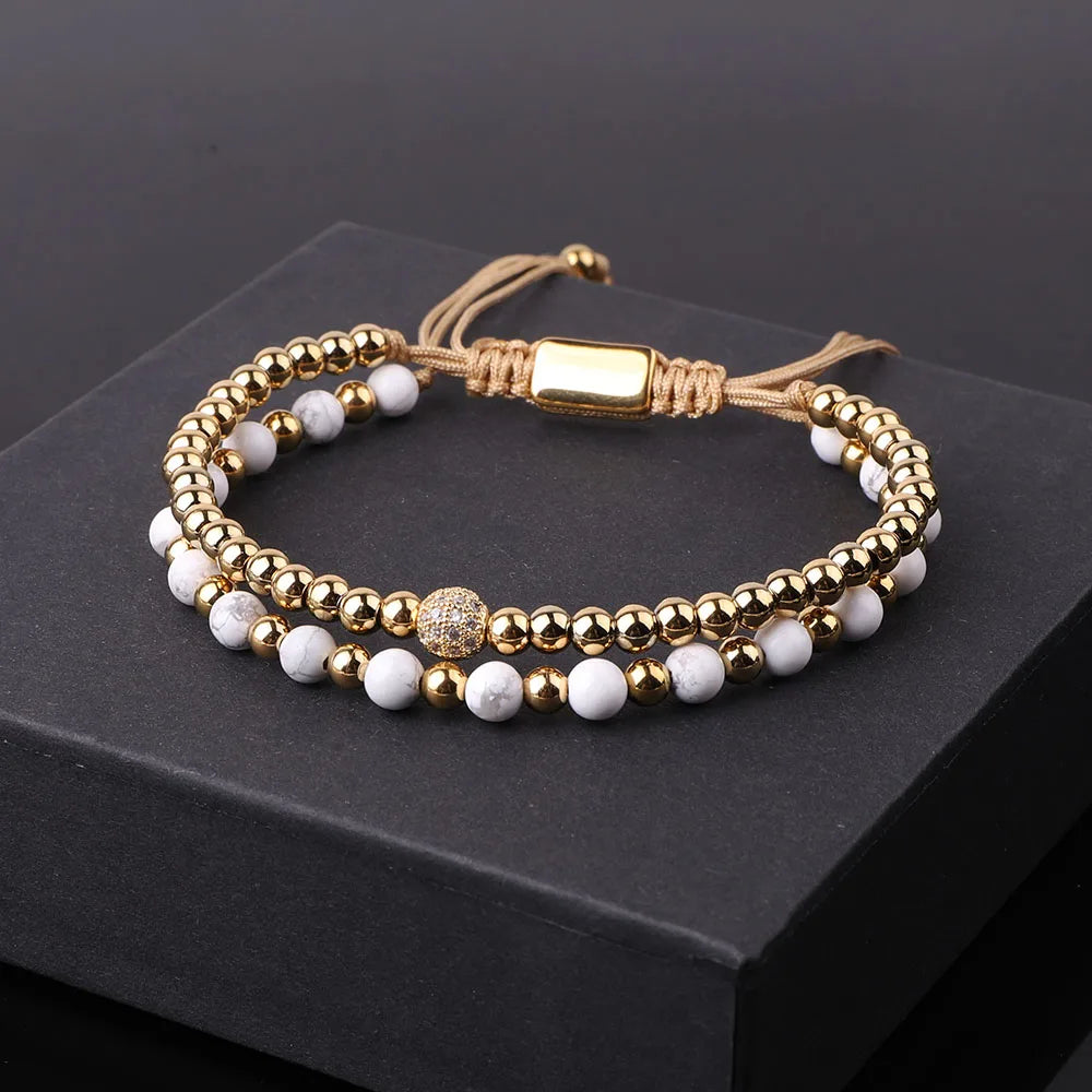 Venus | Bracelet Perle Macramé Élégance & Énergie Naturelle pour femme