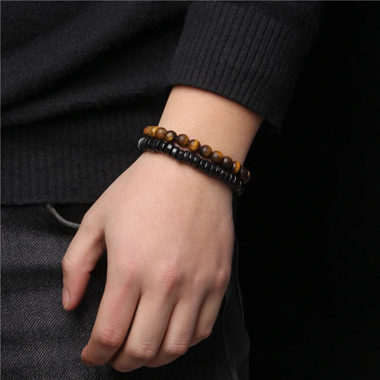 Célis | Bracelet Perle Tendance Élégance Naturelle, Énergie et Authenticité pour homme