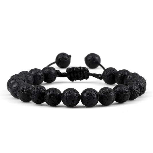 Omnia | Bracelet Perle Classic Ajustable Élégance, Protection et Énergie Naturelle unisexe